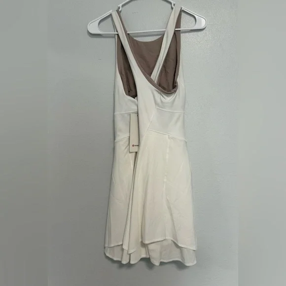 Lululemon Court Crush Tennis Dress White Built in Bra Size 10 - Picture 7 of 8